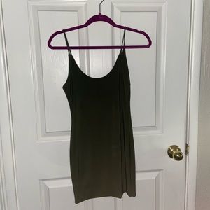 Olive mini cocktail dress